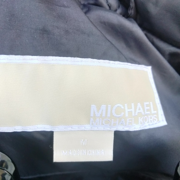 Michael Kors Long Black Diamond Quilted Puffer Coat - Picture 4 of 11